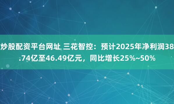 炒股配资平台网址 三花智控：预计2025年净利润38.74亿至46.49亿元，同比增长25%~50%